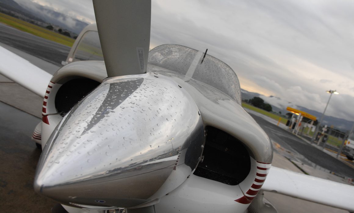 A plane parked at airport