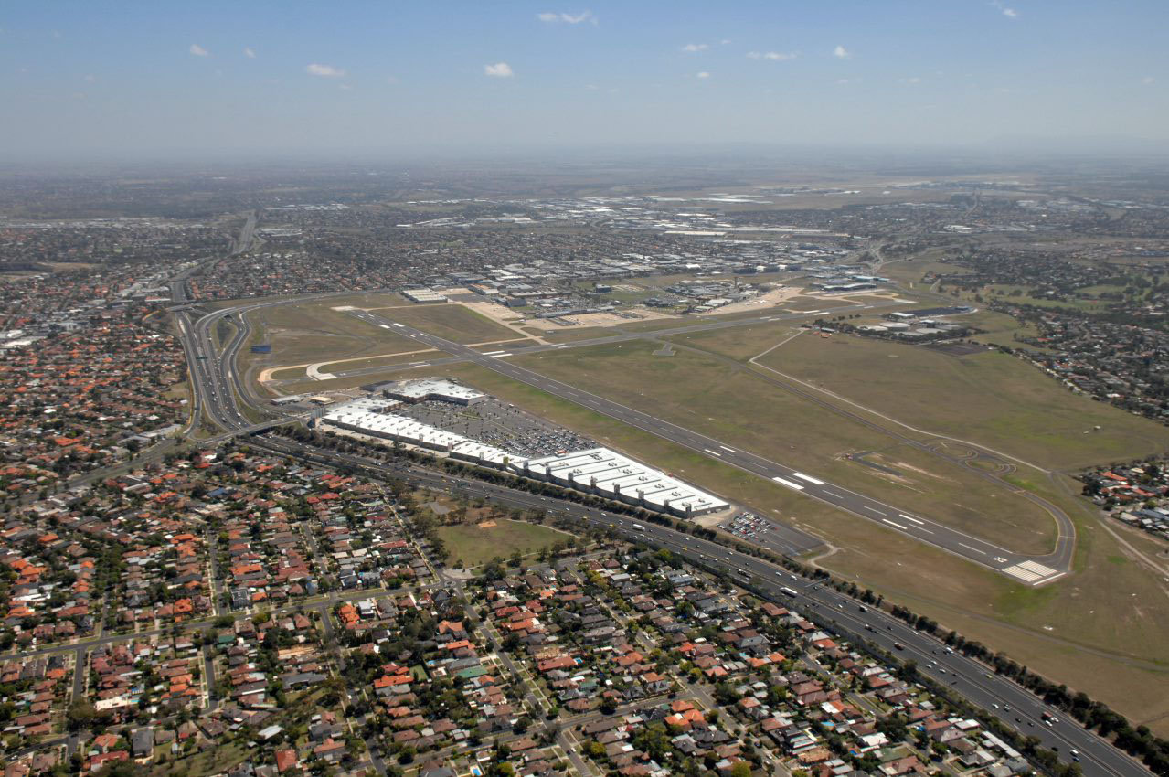 Aerial view of Essendon Aerodrome. Photographed for the Melbourne Basin Visual Pilot Guide, 2010.