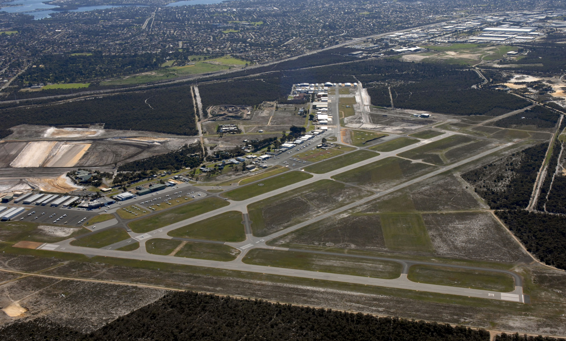 Aerial view of Jandakot Airport in June 2007