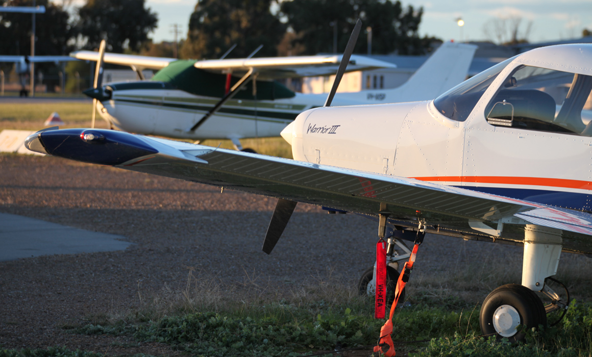 Piper Warrior III at Wagga Wagga Airport in June 2011