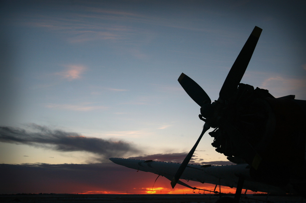 Propeller at dusk