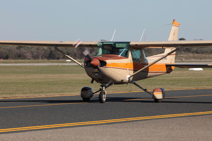 An aircraft is taking-off