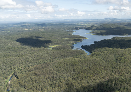 A closer look at Lake Manchester from Archerfield direction looking west/north-west