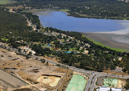 An aerial view of Adventure World
