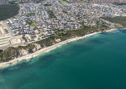 An aerial view of Burns Beach
