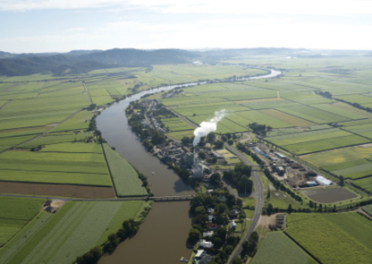 Aerial view of Condong Mill