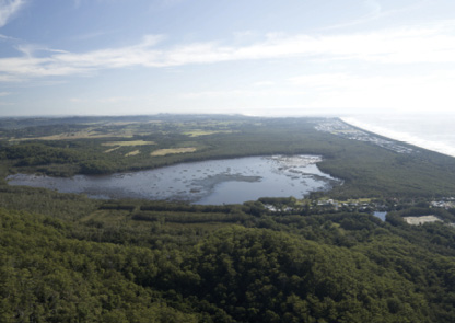 Aerial view of Cudgen Lake