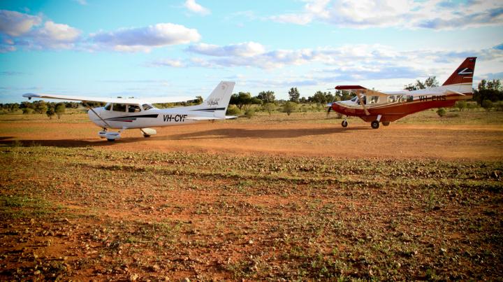 Aircraft on the Goodwood Station bushstrip