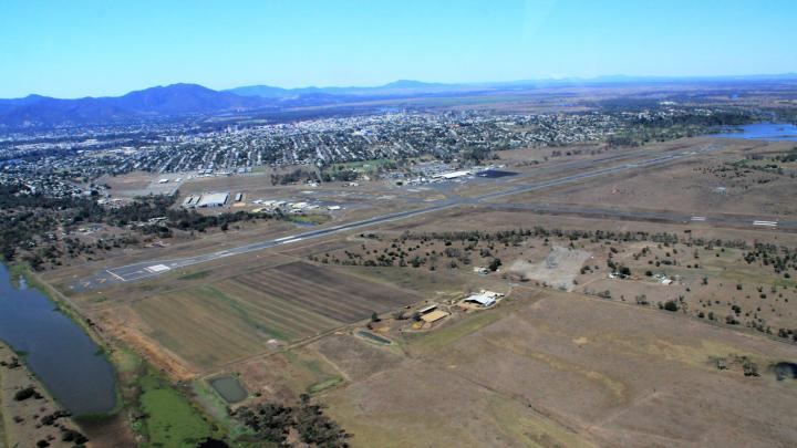 Aerial view of Rockhampton aerodrome