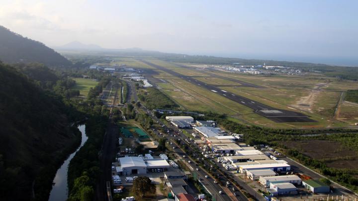 Aerial view of Cairns aerodrome