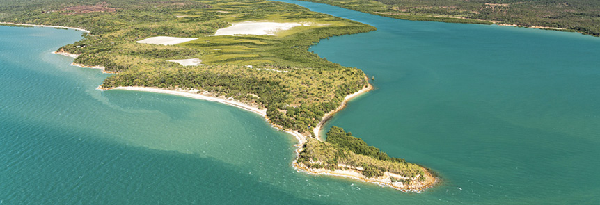 An aerial view of Talc Head from the east