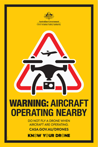 Warning: aircraft operating nearby