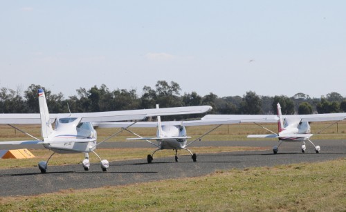 Light sport aircraft on runway