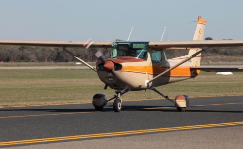 A plane on the runway