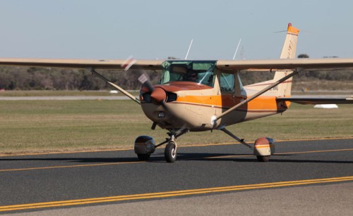 An aircraft is taking-off