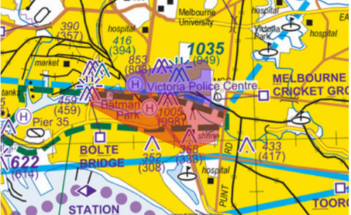 Temporary airspace restrictions Melbourne March-2024