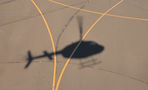 Image showing a shadow of a helicopter