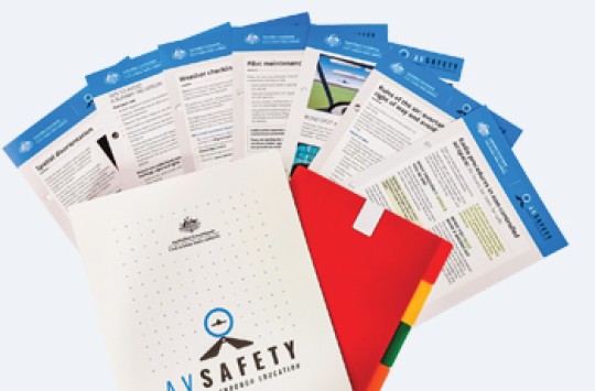 Picture of one of the AvSafety information cards