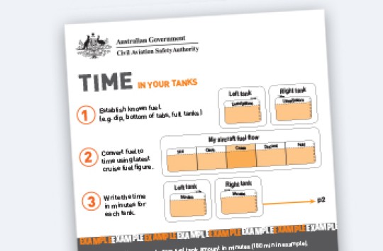 CASA's "time in your tanks" card