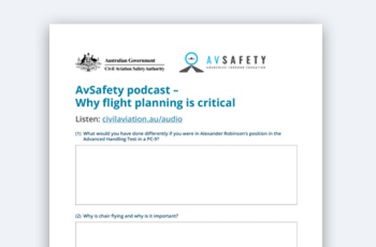 AvSafety podcast - Why flight planning is critical