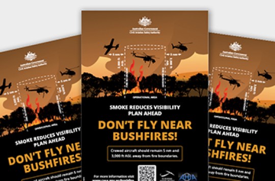 Don't fly near bushfires