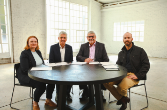 Four aviation experts sitting around a table