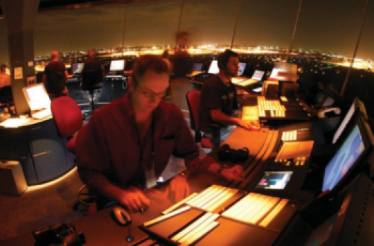 Image of aviation experts in the tower