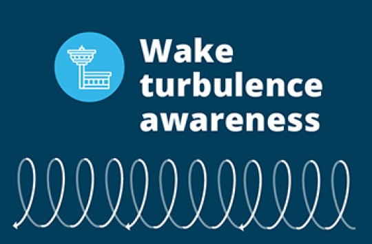 Graphic showing wake turbulence