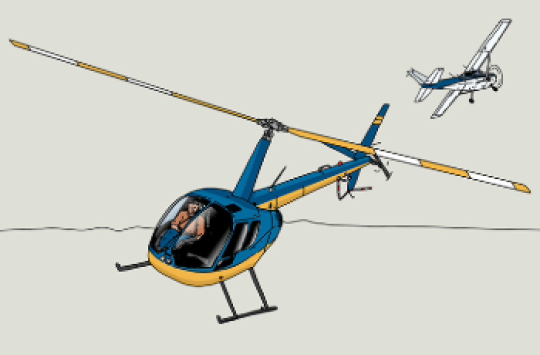Animation of a helicopter