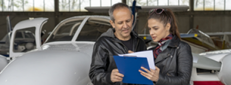 Flight examiners landing page images