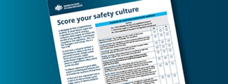 CASA's safety culture checklist laid over a blue background