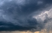 Nearly black storm clouds