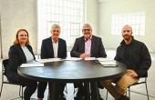 Aviation experts sitting around a table