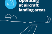 Graphic of an aircraft landing area