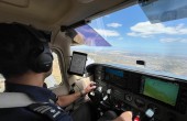 Image of a pilot in a cockpit