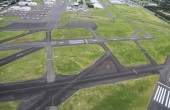An aerial view of an aerodrome