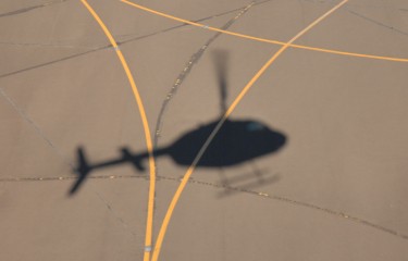 Image showing a shadow of a helicopter