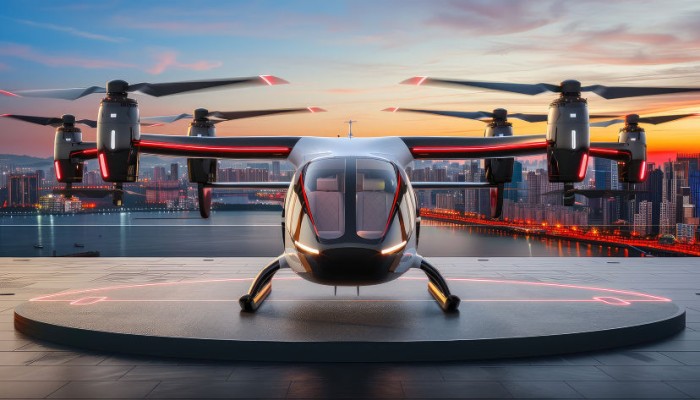 image of a drone landed