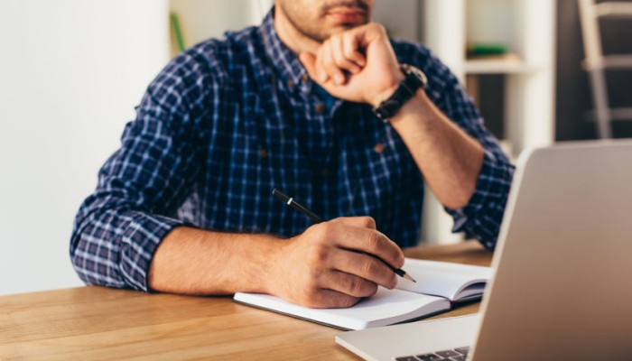 image of a man thinking