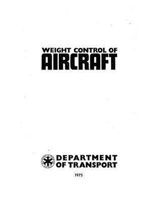 Cover of weight control of aircraft manual