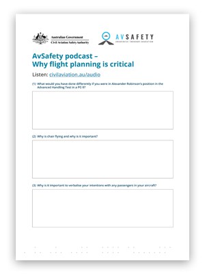 AvSafety podcast – Why flight planning is critical