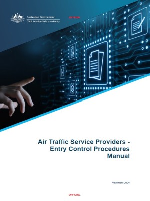 Cover of air traffic service provider entry control procedures manual