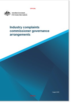 Cover of industry complaints commissioner governance arrangements