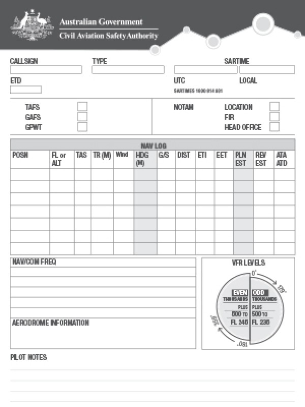 Flight planning notepad cover image