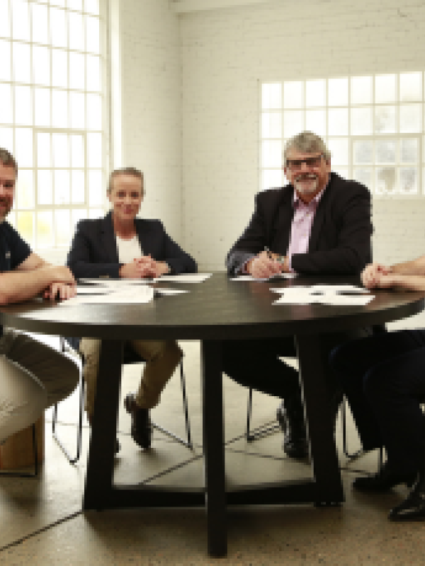 Four aviation experts sitting around a table
