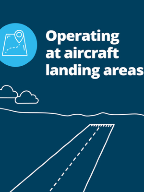 Graphic of an aircraft landing area