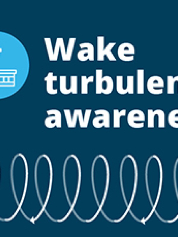 Graphic showing wake turbulence