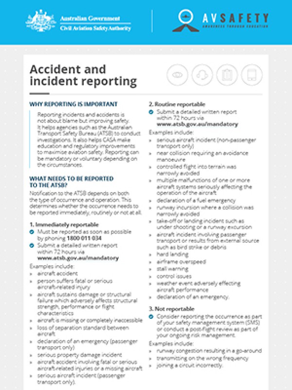 AvSafety - Accident and incident reporting card