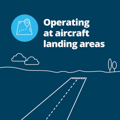 Graphic of an aircraft landing area